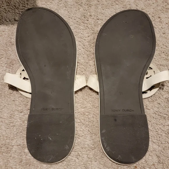 Tory Burch Miller Soft Sandal Ivory Size 11 - Picture 6 of 8